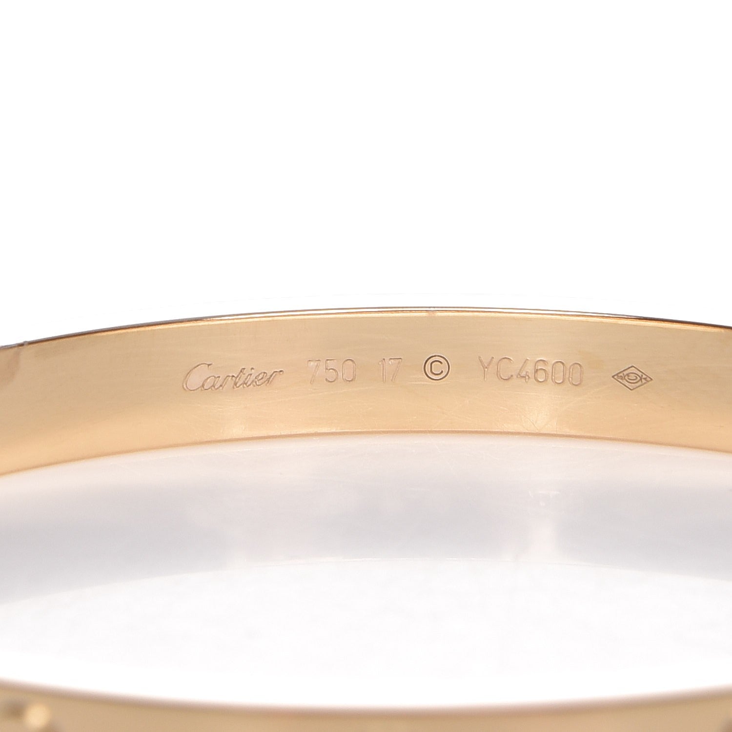 Cartier 18K Yellow Gold LOVE Bracelet 17 4 of 5