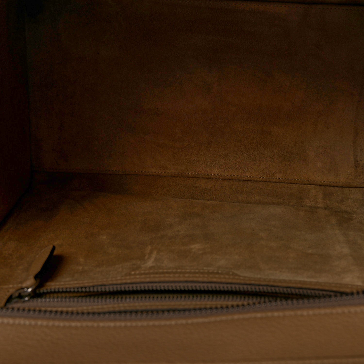 Celine Drummed Calfskin Mini Luggage Dune 5 of 9