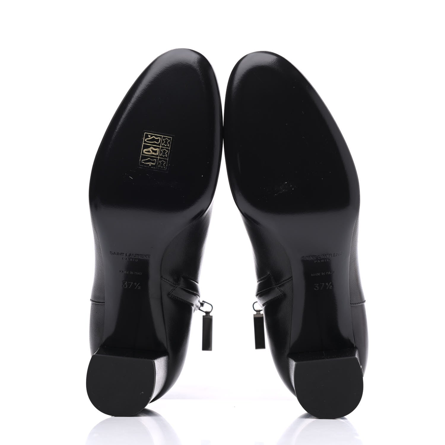 Saint Laurent Nappa Loulou Ankle Zip Boot 37.5 Black 5 of 9