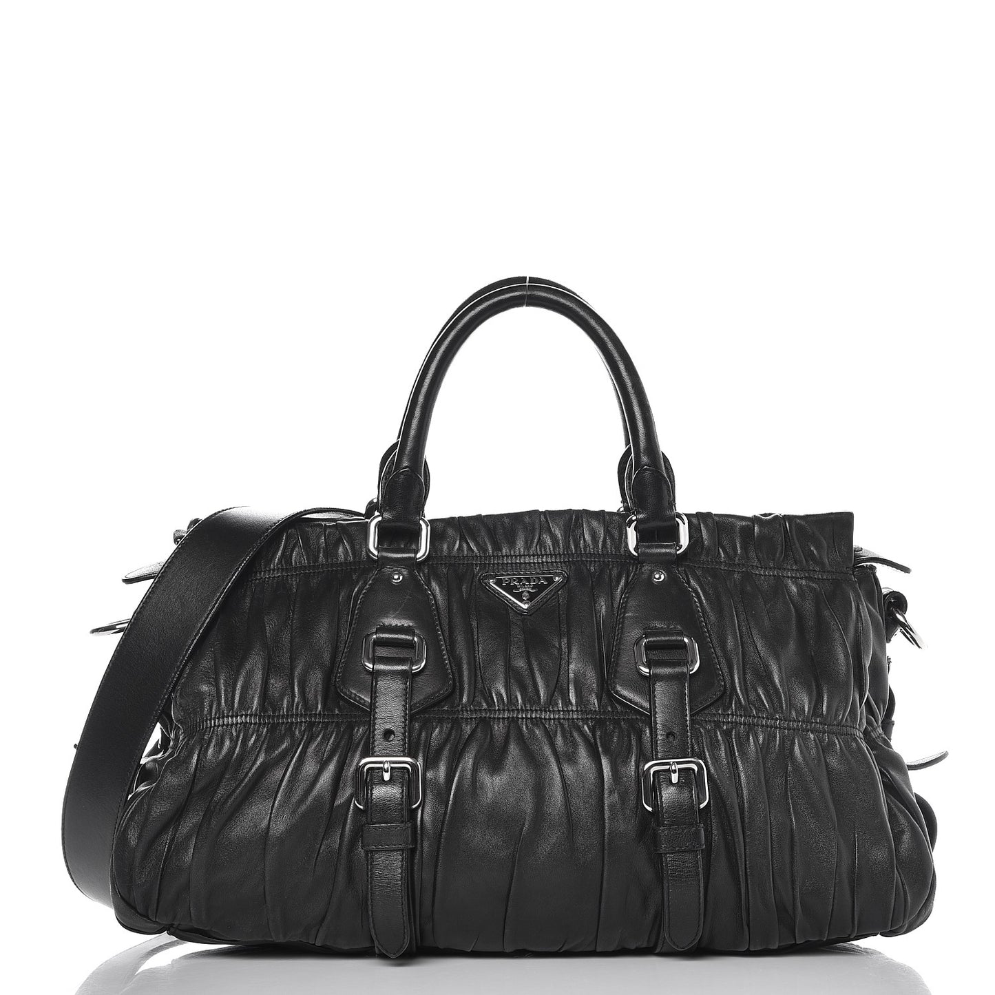 Nappa Gaufre Satchel Black