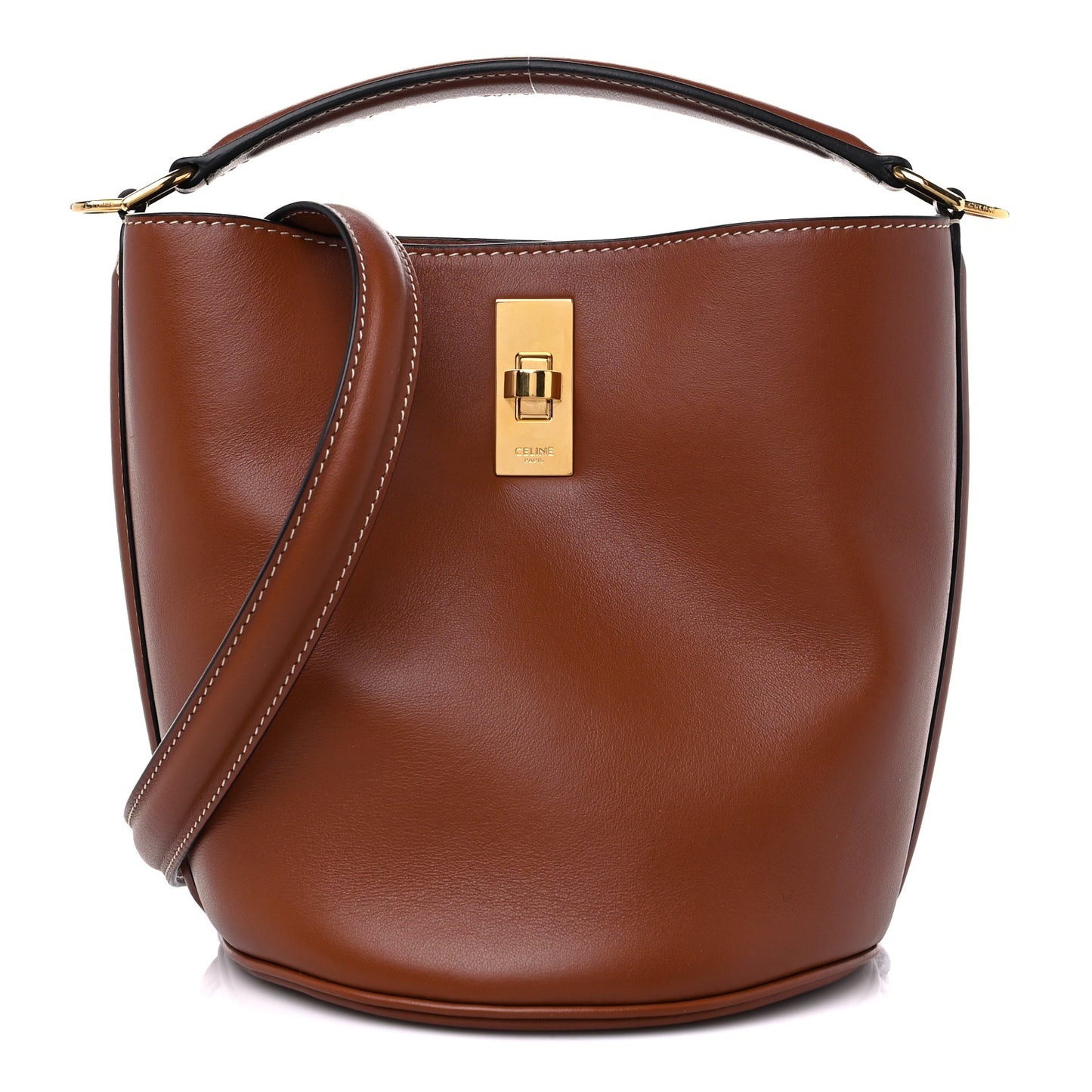 Smooth Calfskin Bucket 16 Bag Tan