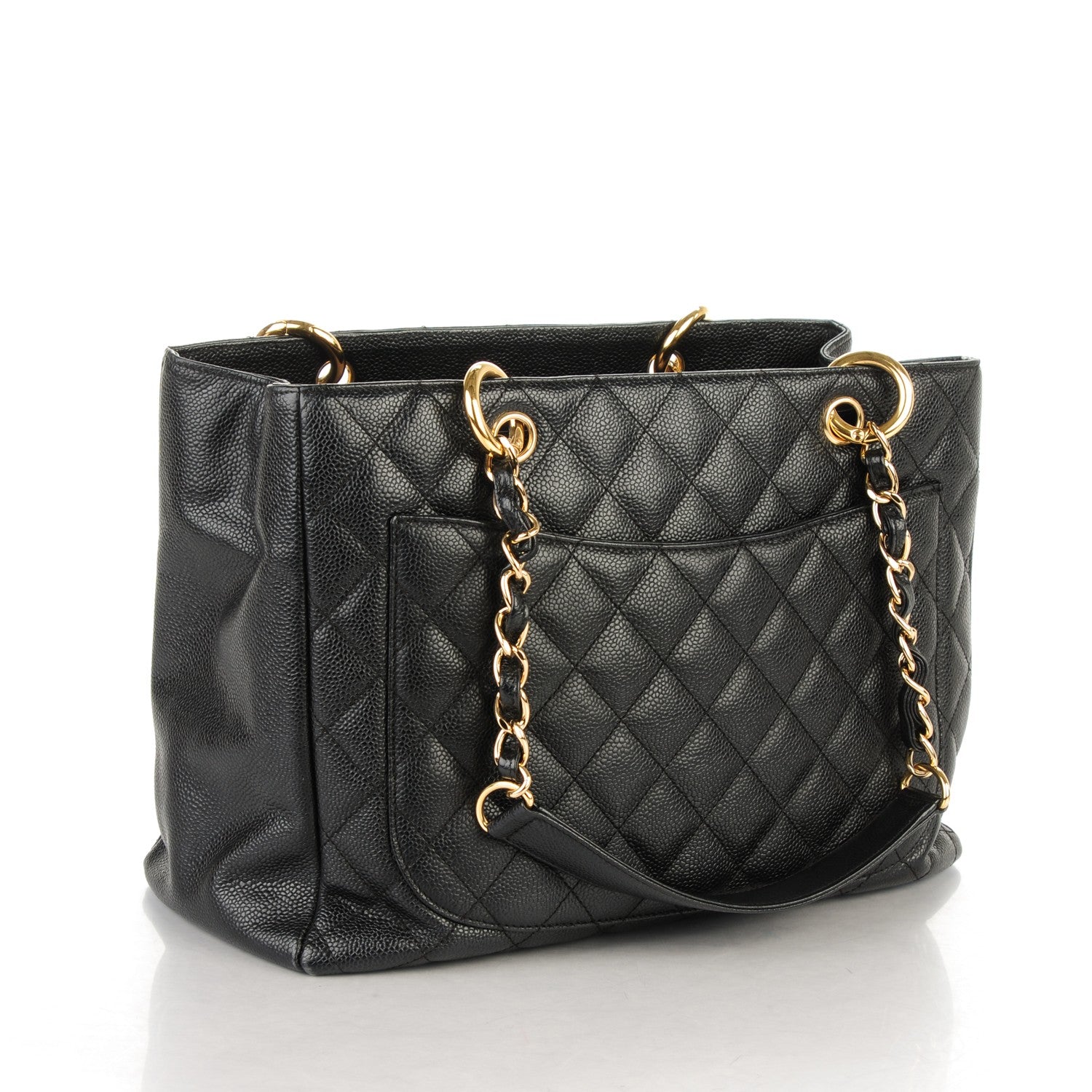 Chanel Caviar Quilted Grand Shopping Tote GST Black 3 of 7