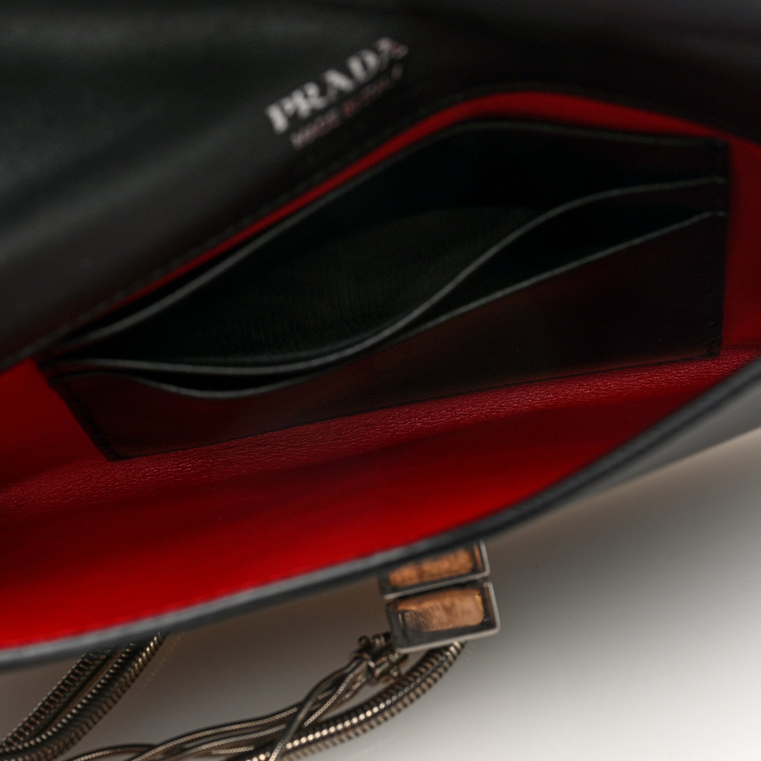Prada Spazzolato Logo Wristlet Black 5 of 6