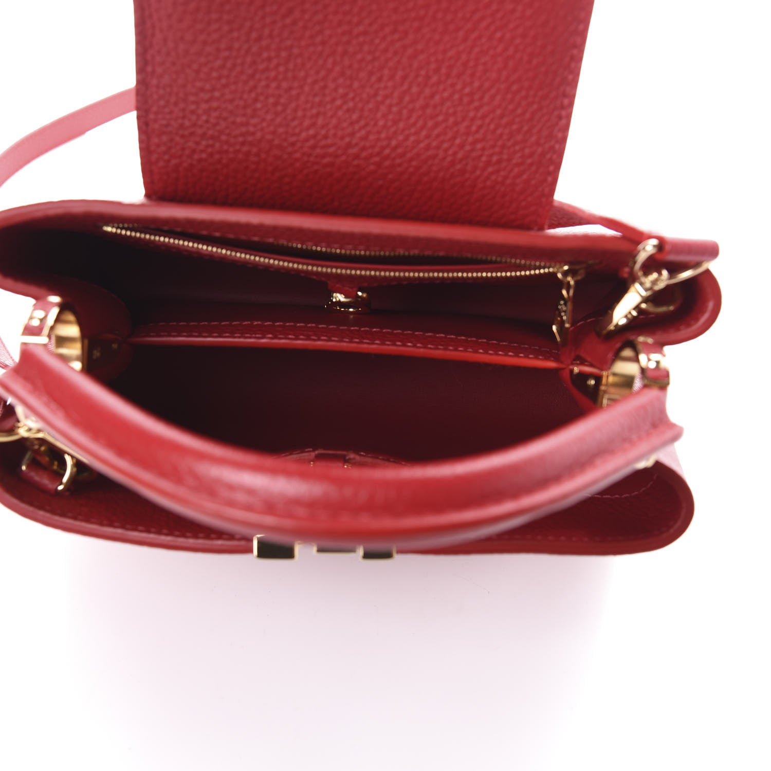 Louis Vuitton Taurillon Capucines BB Rubis 5 of 8