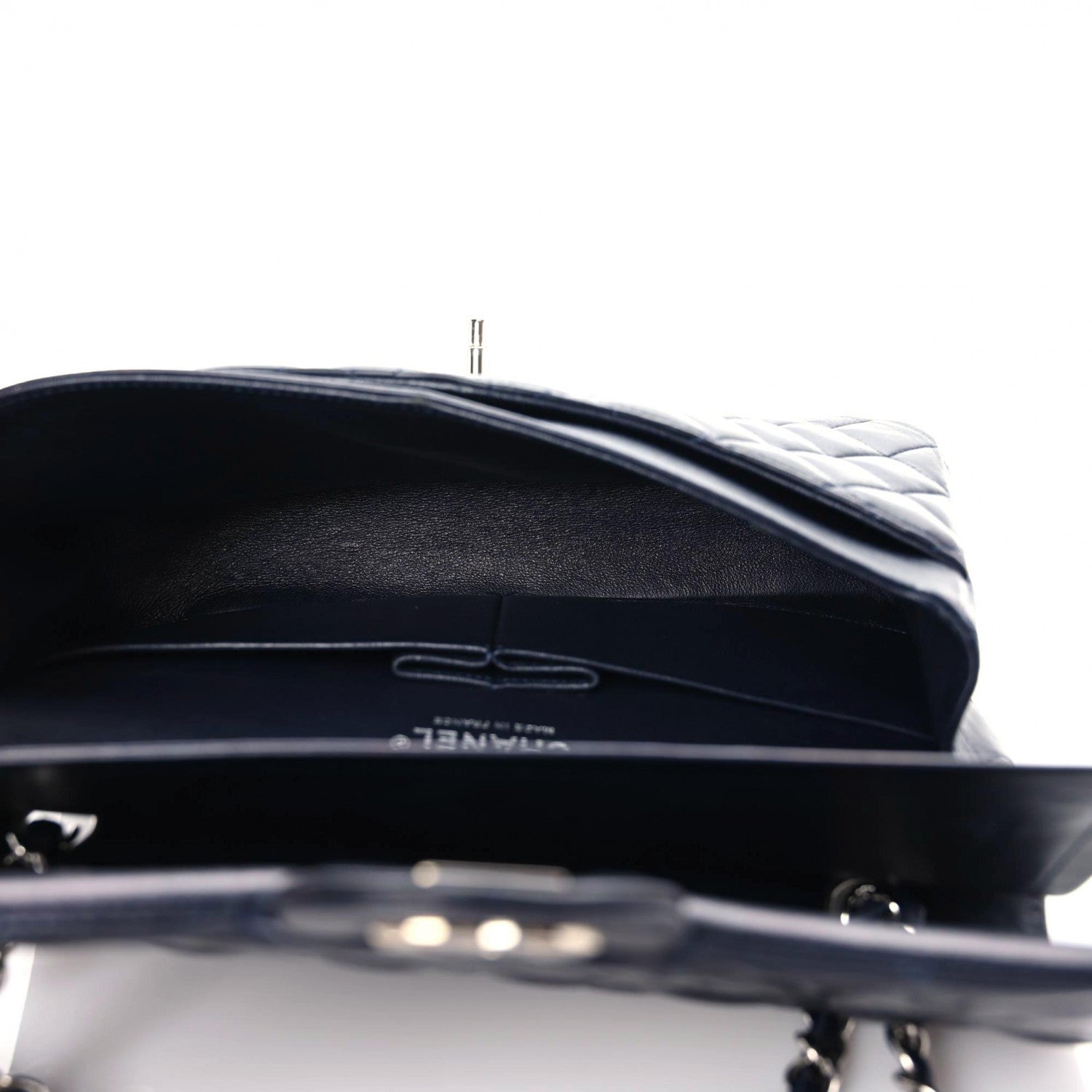 Chanel Lambskin Quilted Medium Double Flap Navy 4 of 12