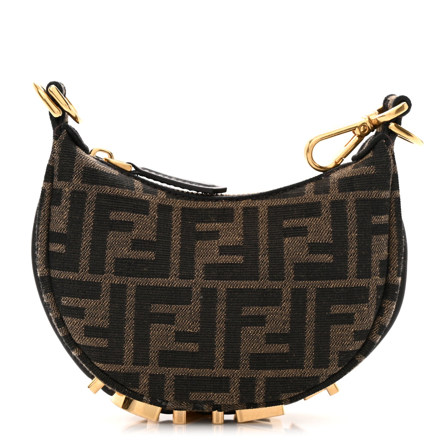 Fabric Jacquard FF 1974 Nano Fendigraphy Hobo Charm Tobacco Moro