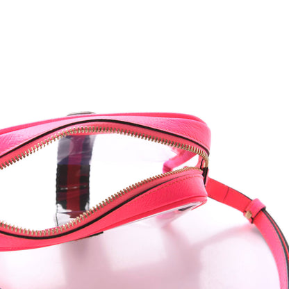 Gucci Vinyl Web Mini Ophidia Transparent Shoulder Bag Fluorescent Fuchsia 5 of 9