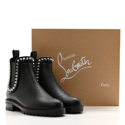 Christian Louboutin Nappa Spiked Capahutta Flat Chelsea Boots 37.5 Black 11 of 11