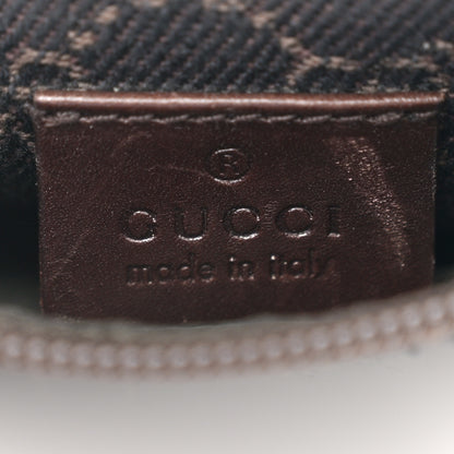 Gucci GG Denim Monogram Double Pocket Belt Bag Brown 6 of 10