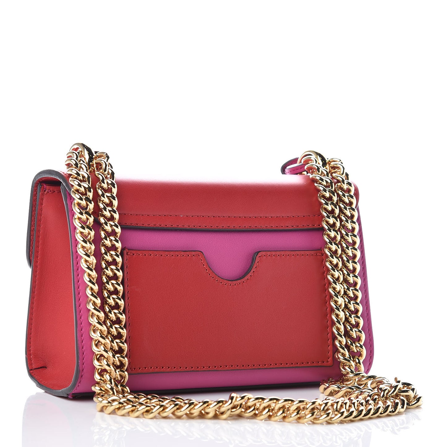 Calfskin Small Padlock Shoulder Bag New Rosette Hibiscus Red