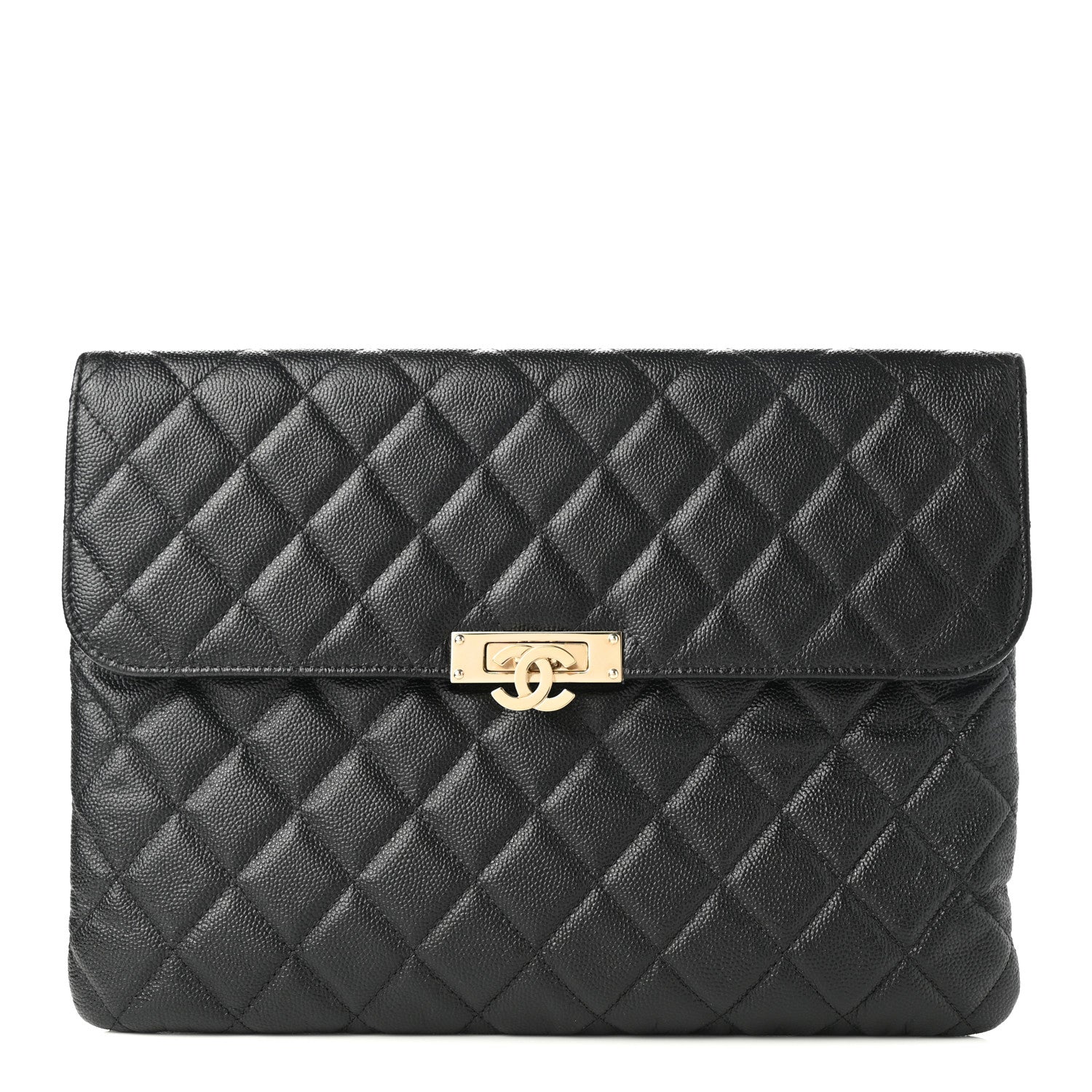 Chanel Caviar Quilted Medium Golden Class Pouch Black 1 of 9