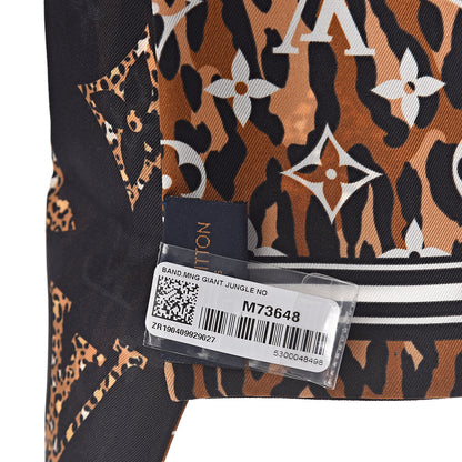 Louis Vuitton Silk Monogram Giant Jungle Bandeau Black 4 of 4