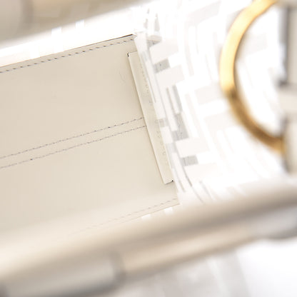 Fendi TPU FF Vitello Century Plexiglass Small Runaway Shopper Tote White 7 of 10