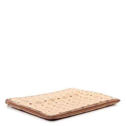 MCM Metallic Visetos Medium Crossbody Pouch Champagne 4 of 9