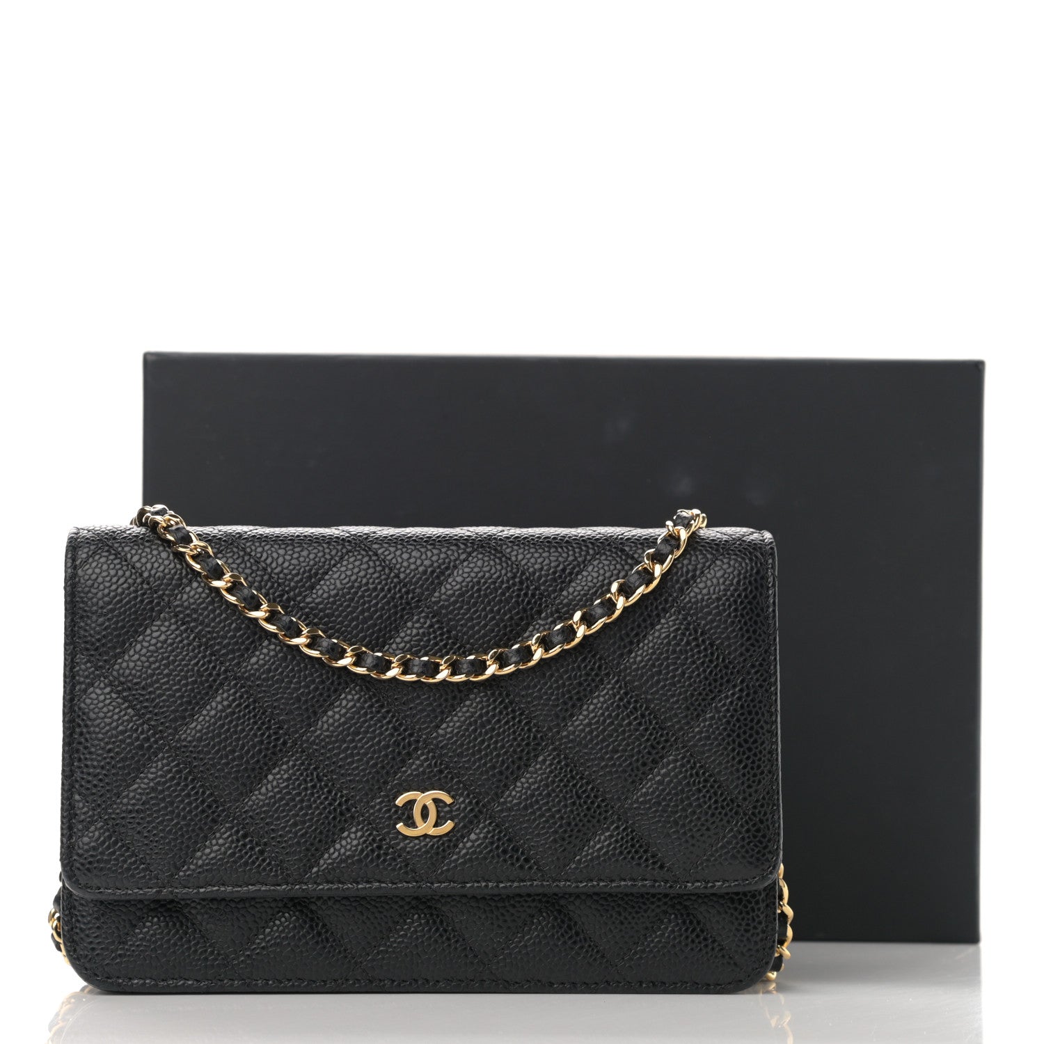 Chanel Caviar Quilted Wallet On Chain WOC Black 12 of 12