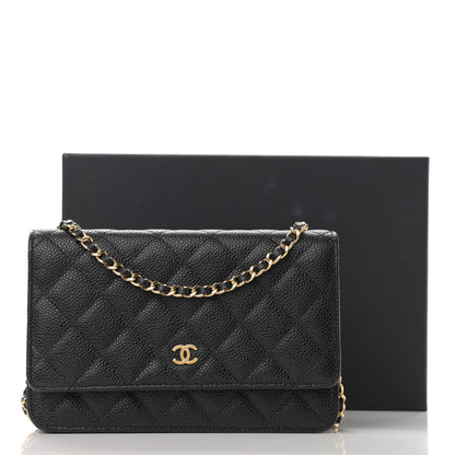 Chanel Caviar Quilted Wallet On Chain WOC Black 12 of 12