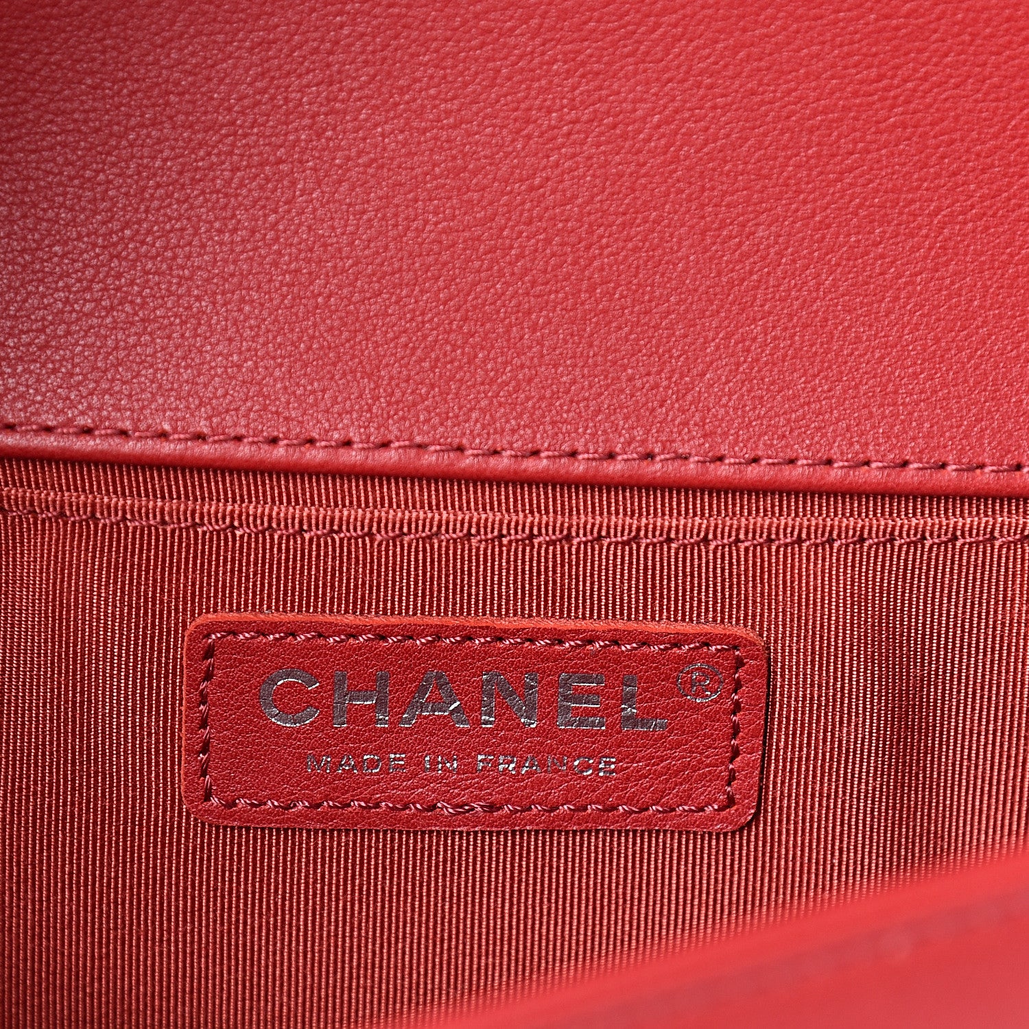Chanel Calfskin Chevron Quilted Medium Boy Flap Dark Red 5 of 10