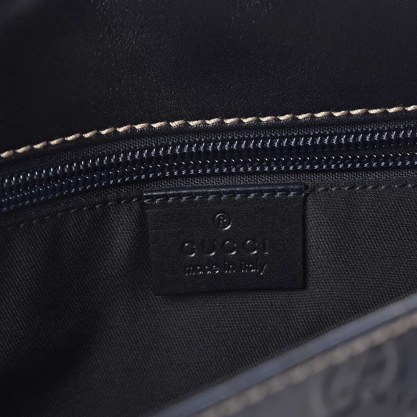 Guccissima Large Flap Messenger Bag Navy