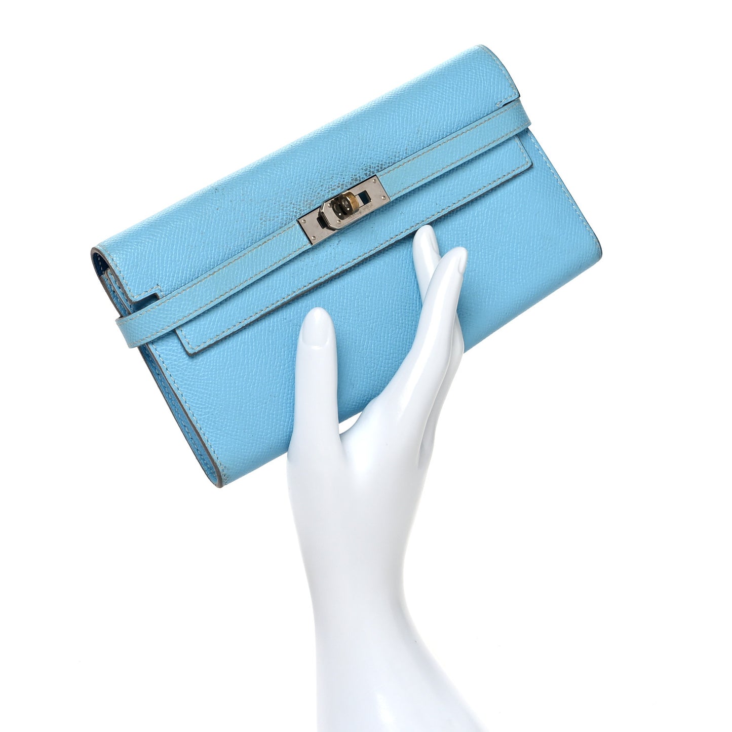 Epsom Kelly Longue Wallet Celeste