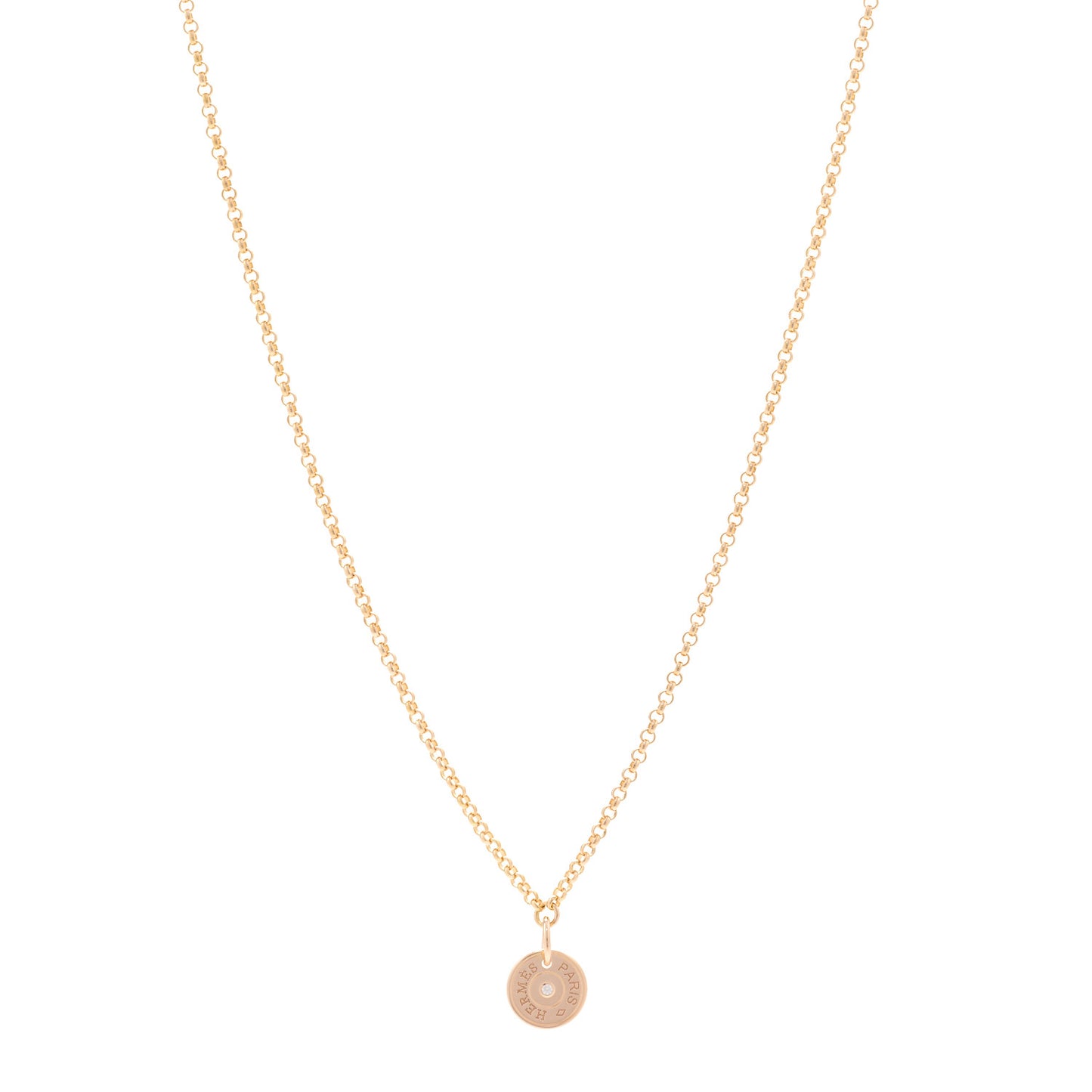 18K Rose Gold Diamond Gambade Clou de Selle Necklace