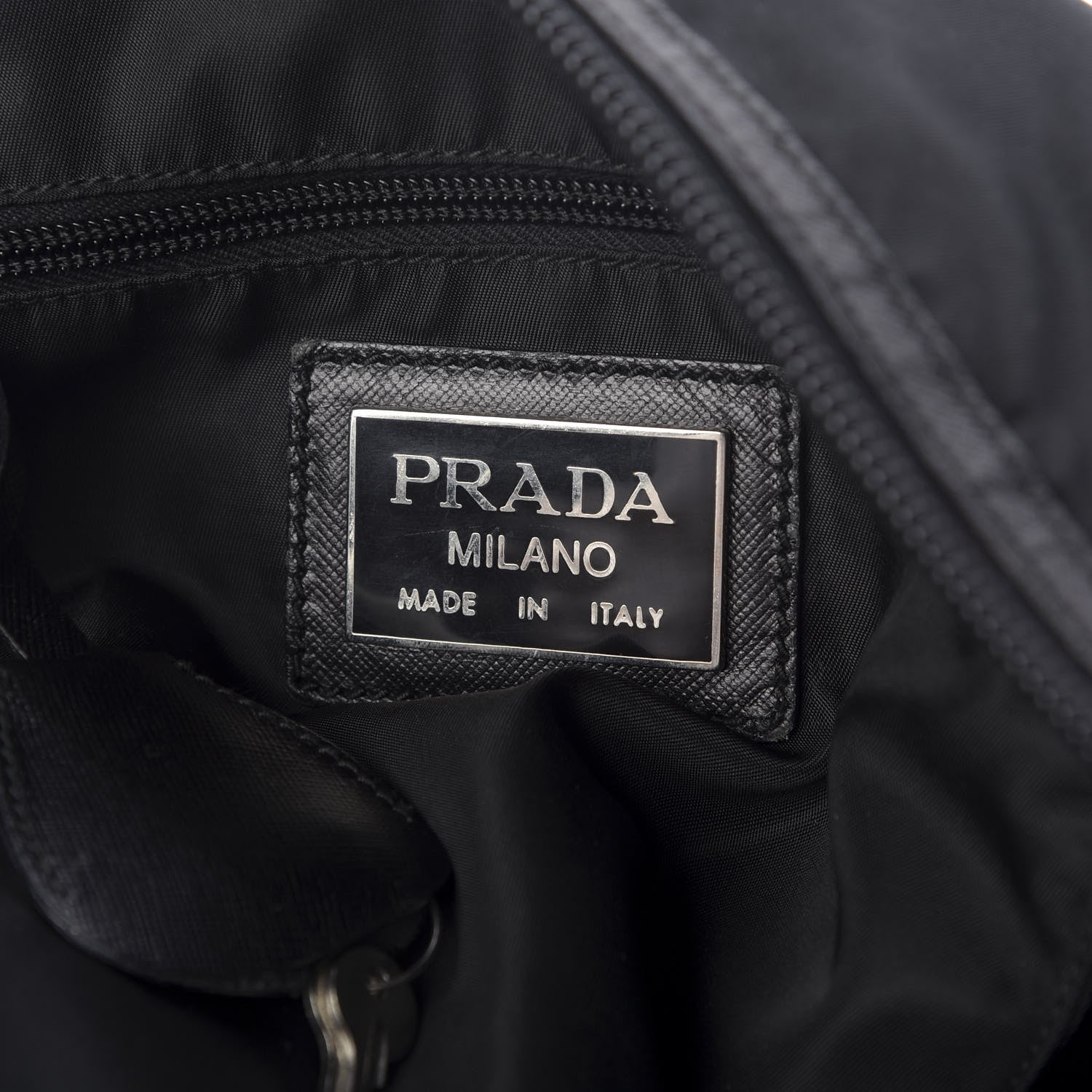 Prada Tessuto Nylon Saffiano Carry On Travel Bag Black 7 of 14