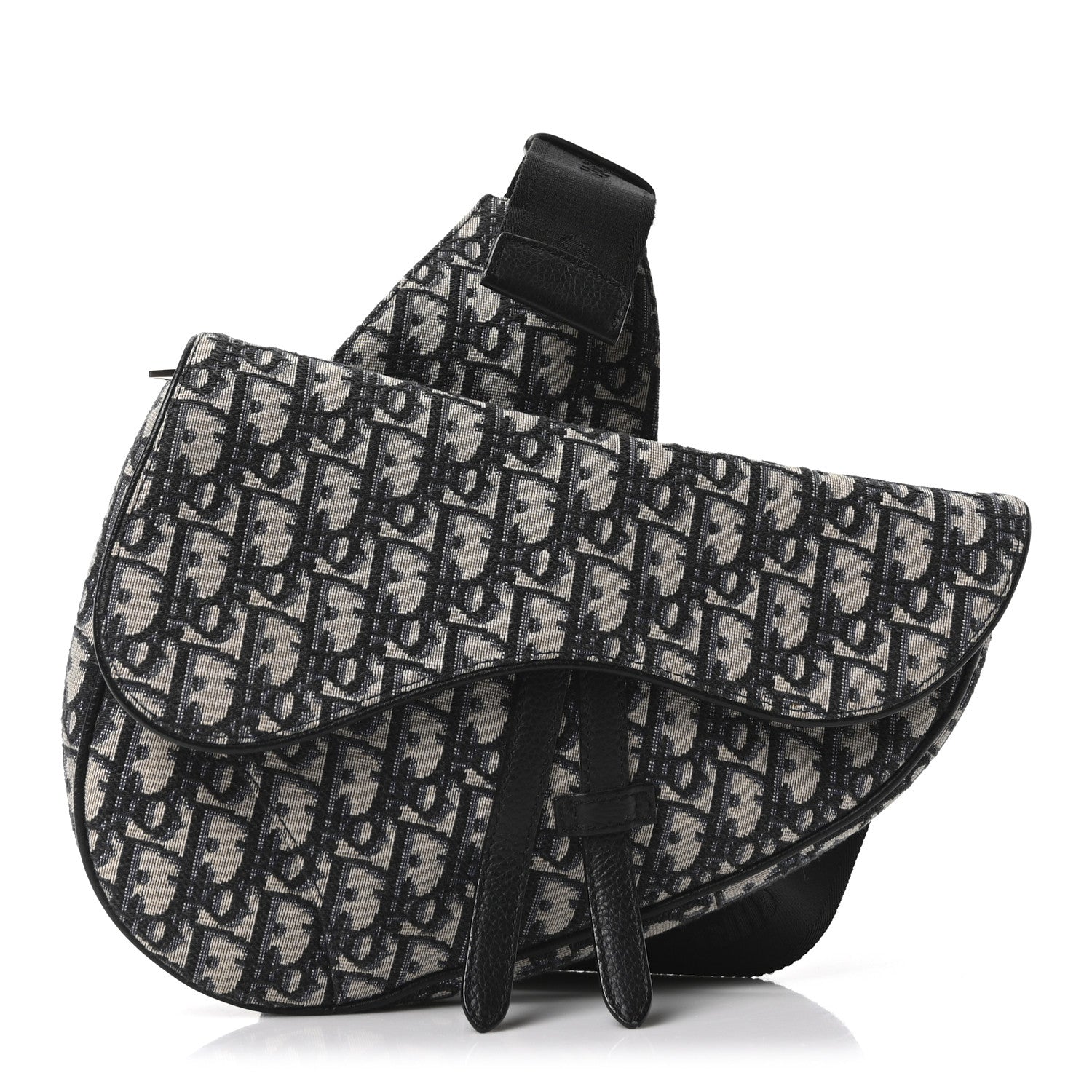 Christian Dior Oblique Mens Saddle Bag Blue 1 of 10