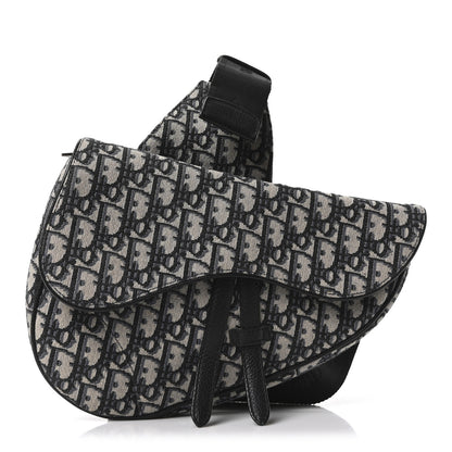 Christian Dior Oblique Mens Saddle Bag Blue 1 of 10