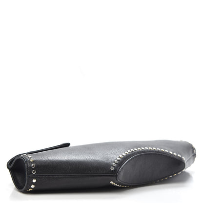 Alexander McQueen Calfskin Studded De Manta Clutch Black 4 of 11