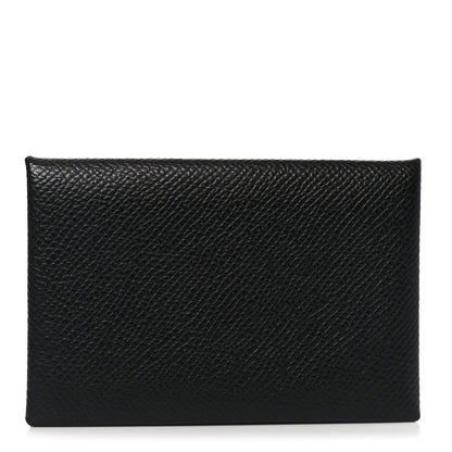 Hermes Epsom Calvi Card Case Black 1 of 6