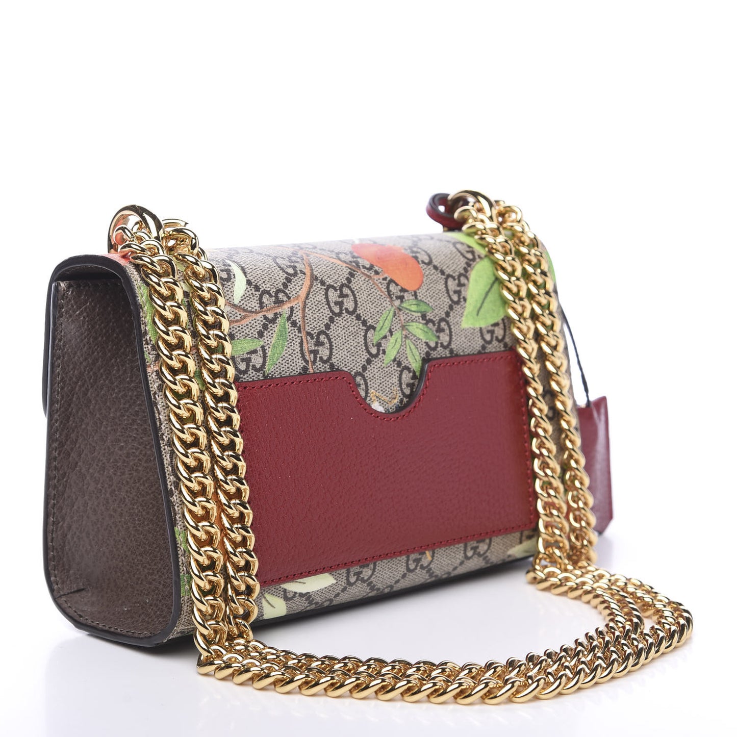 GG Supreme Monogram Tian Small Padlock Shoulder Bag Beige Multicolor New Acero