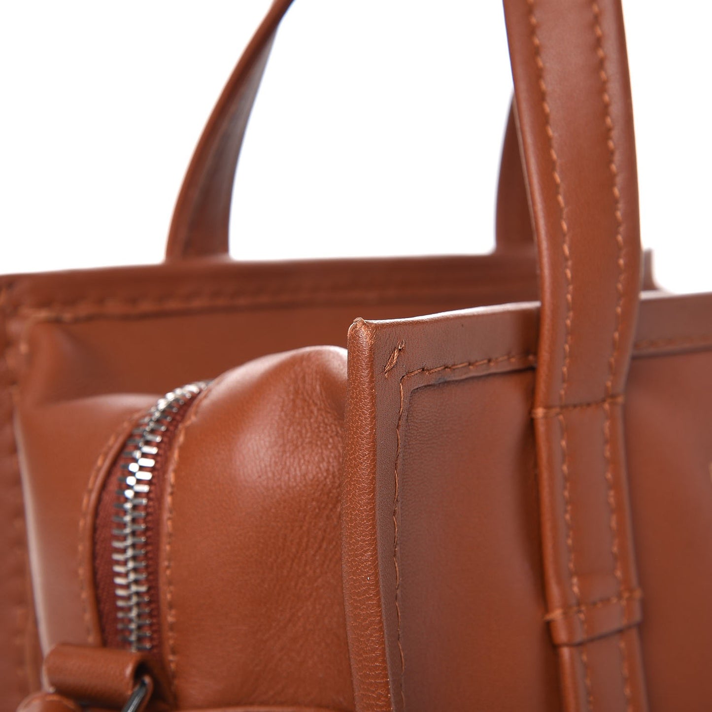 Agneau XS Bazar Shopper Tote Marron Fauve