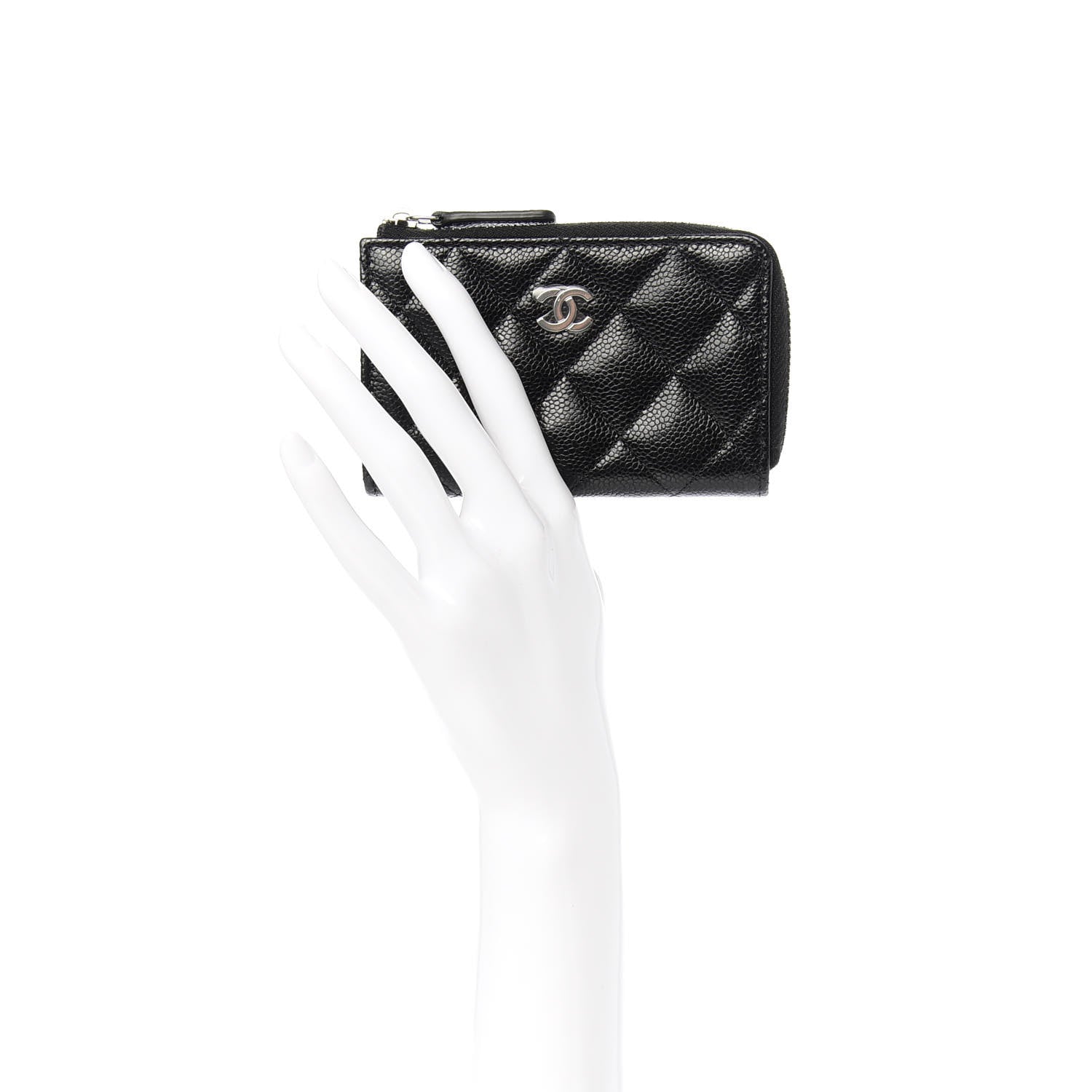 Chanel Caviar Quilted Key Holder Case Black 3 of 8