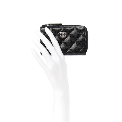 Chanel Caviar Quilted Key Holder Case Black 3 of 8