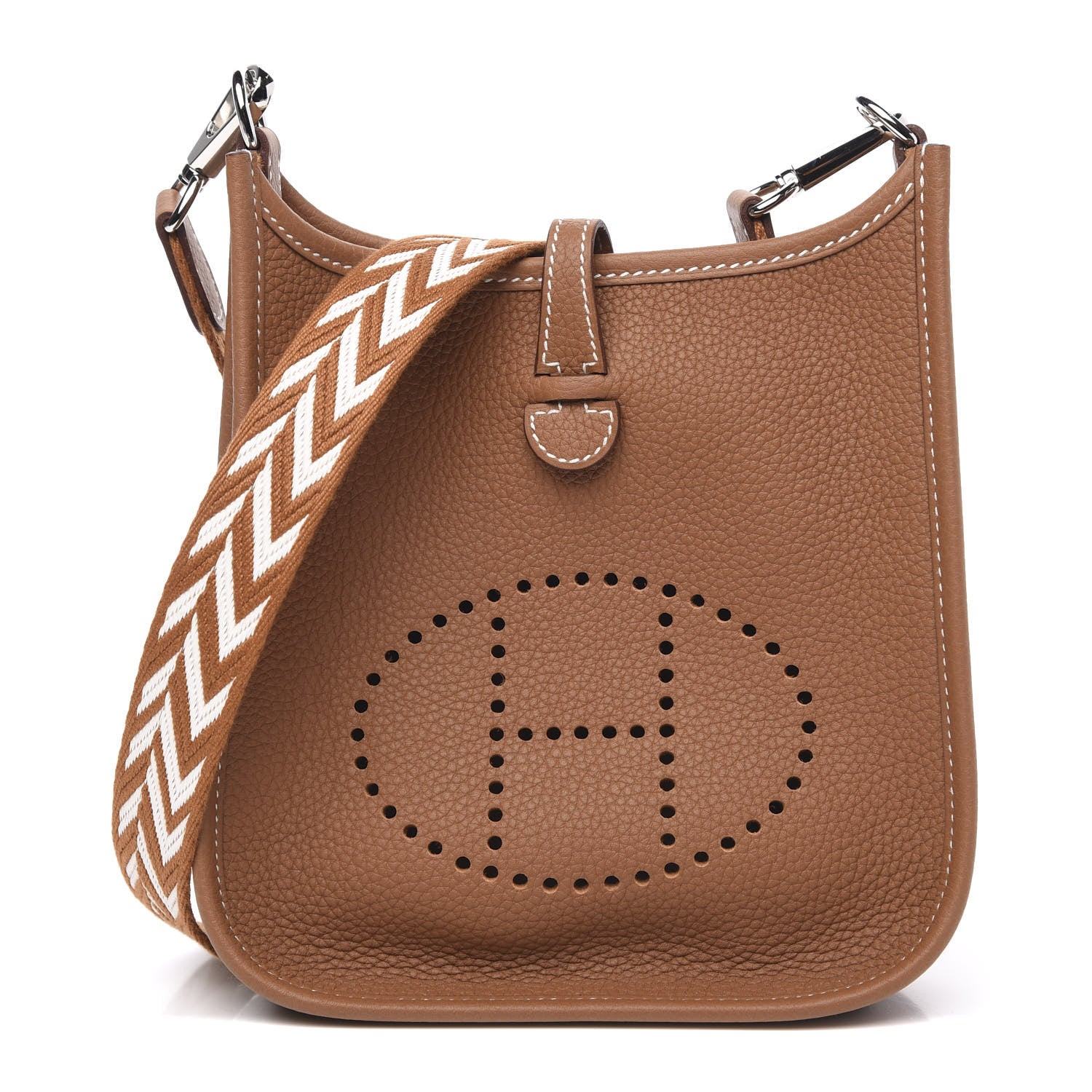 Hermes Taurillon Maurice Amazone Evelyne TPM Gold White 1 of 11