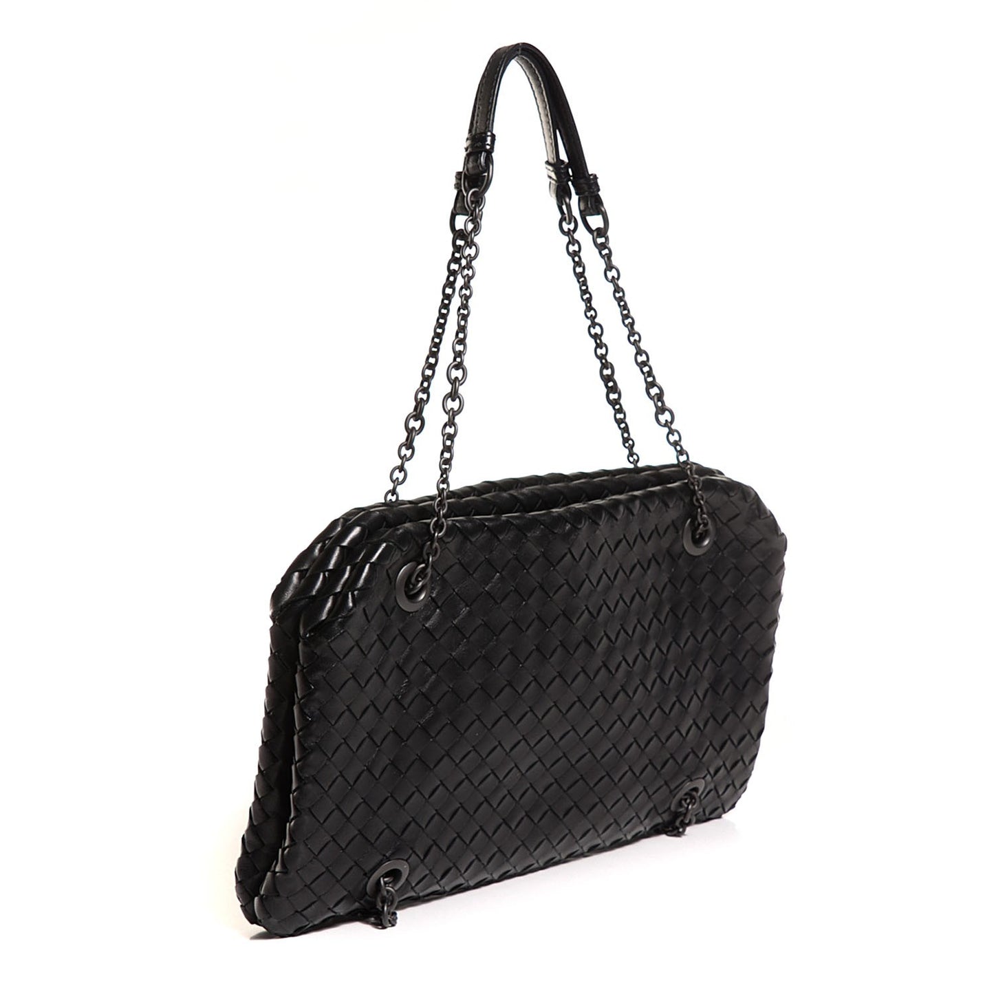 Nappa Intrecciato Duo Nero Black