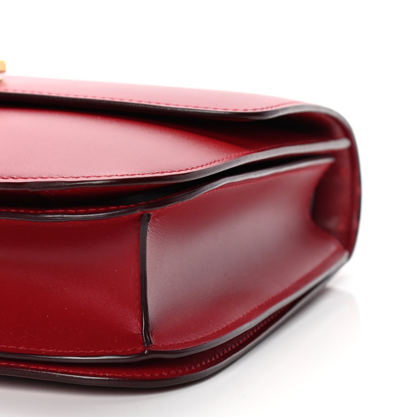 Box Calfskin Medium Classic Box Flap Bag Red