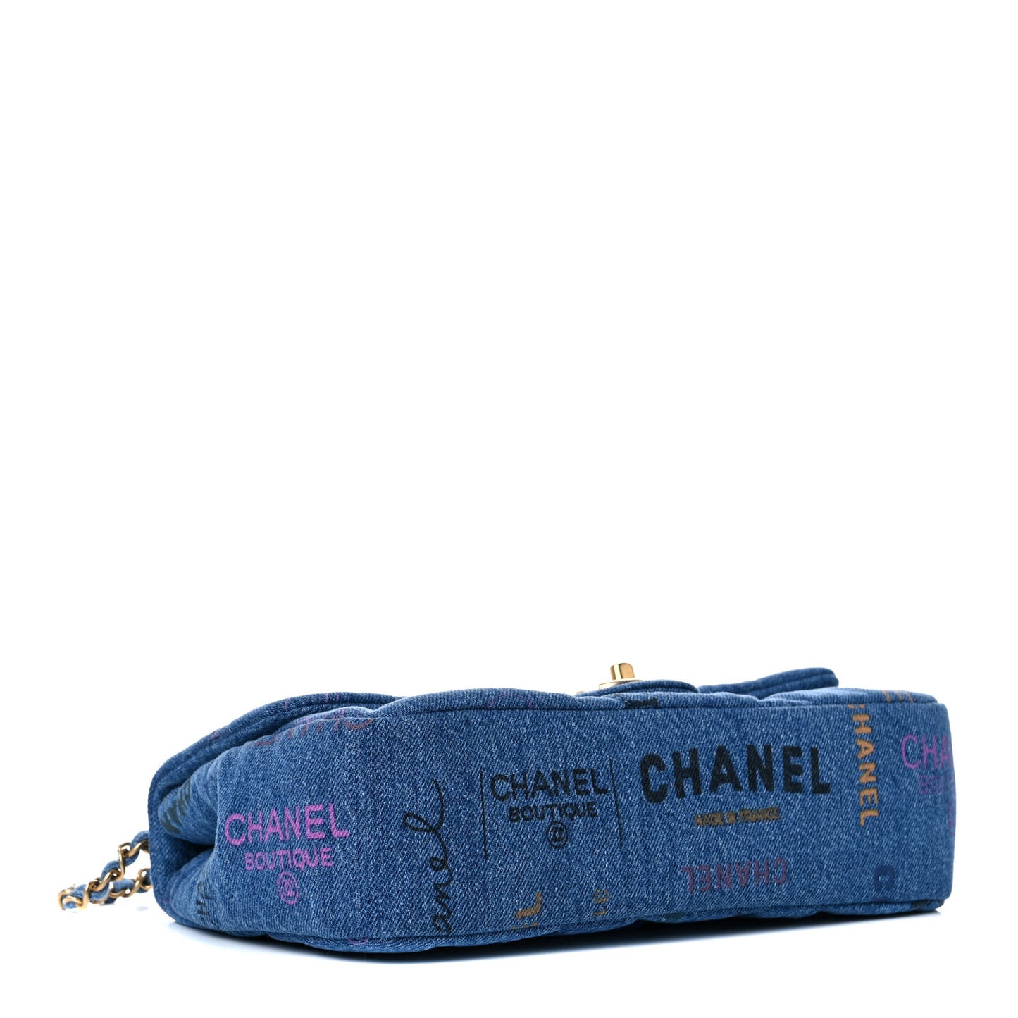 Denim Quilted Denim Large Mood Flap Blue Multicolor