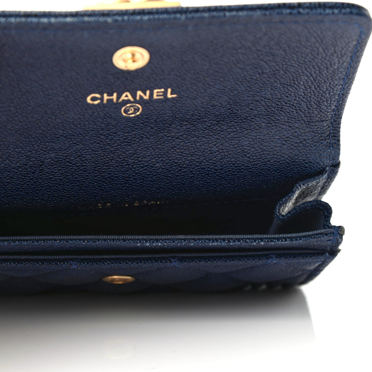Chanel Caviar Quilted Boy Flap Card Holder Blue 4 of 6