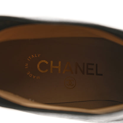 Chanel Satin Grosgrain Cap Toe Ruffle Boots 37.5 Black 38 Black 8 of 9