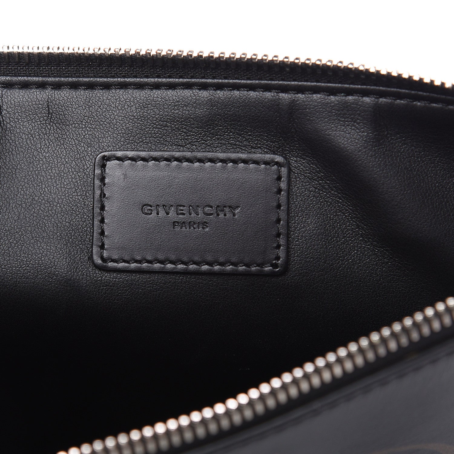 Givenchy Calfskin Cobra Print Zip Pouch Black 6 of 8