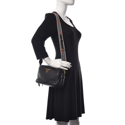 Prada Vitello Daino Camera Crossbody Black 2 of 9