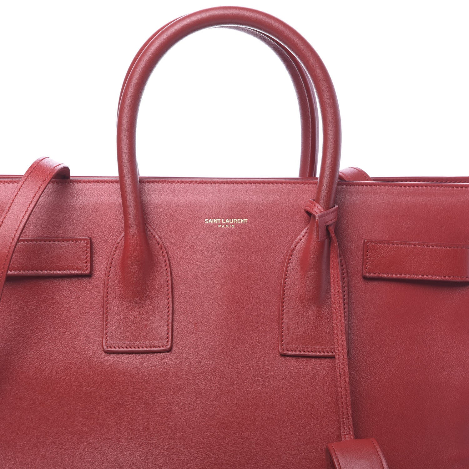 Saint Laurent Calfskin Sac De Jour Lipstick Red 7 of 9