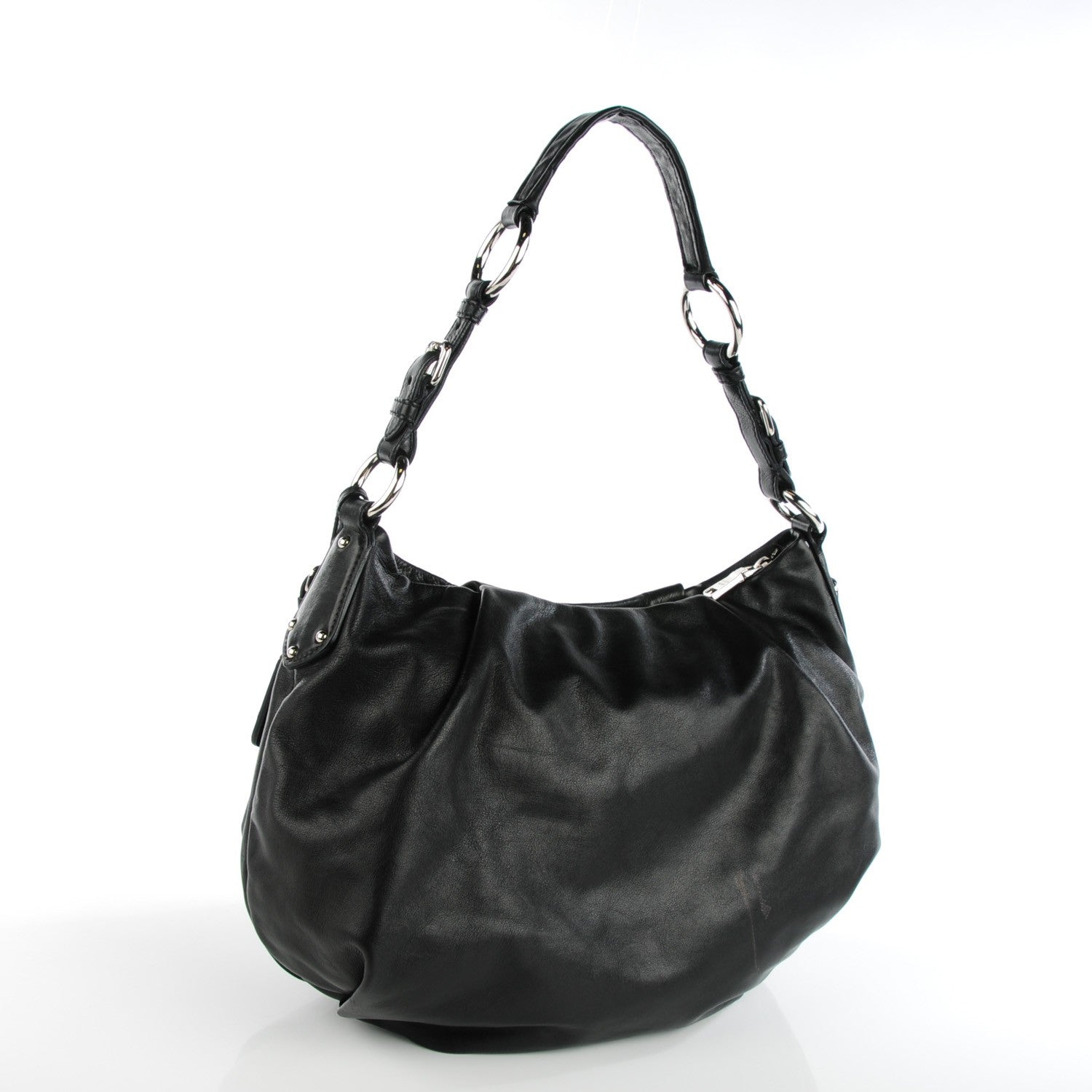 Prada Soft Calf Hobo Black 3 of 8