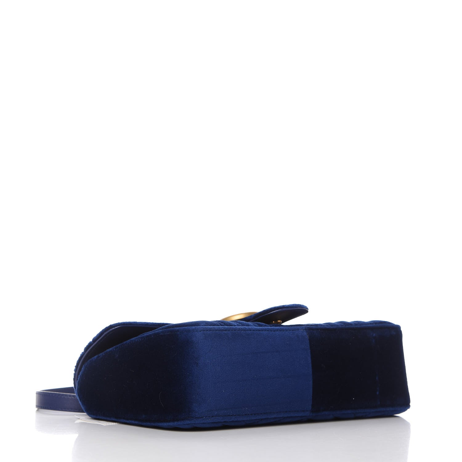 Gucci Velvet Matelasse Small GG Marmont Shoulder Bag Cobalt Blue 4 of 10