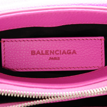 Balenciaga Grained Calfskin Le Dix Mini Soft Cartable Rose Fluo 6 of 7