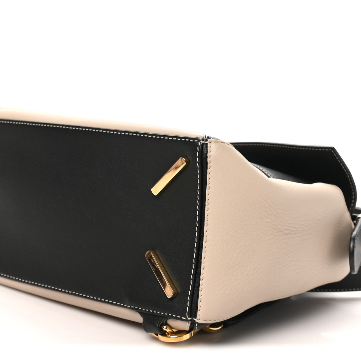 Grained Calfskin Medium Puzzle Bag Amber Light Oat