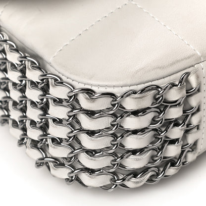 Chanel Lambskin Chocolate Bar 5 Chain Flap White 9 of 12