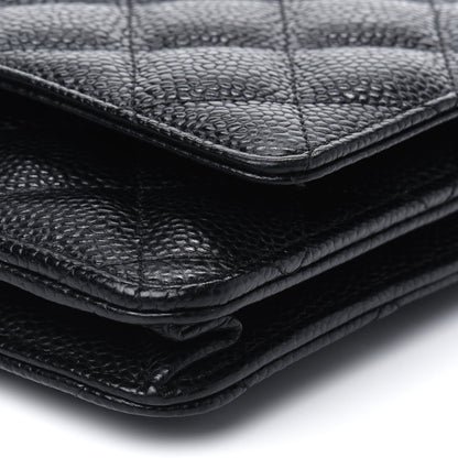 Chanel Caviar Quilted Wallet On Chain WOC Black 11 of 14
