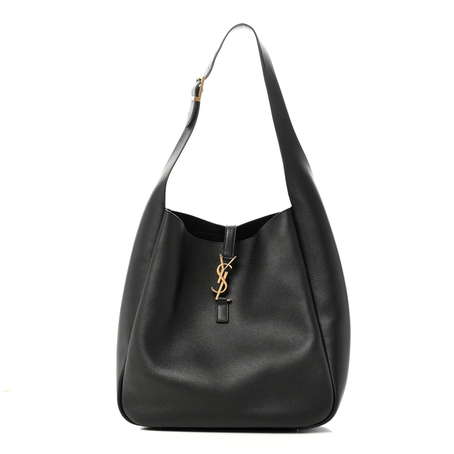 Saint Laurent Supple Calfskin Large Le 5 A 7 Soft Hobo Black 1 of 9