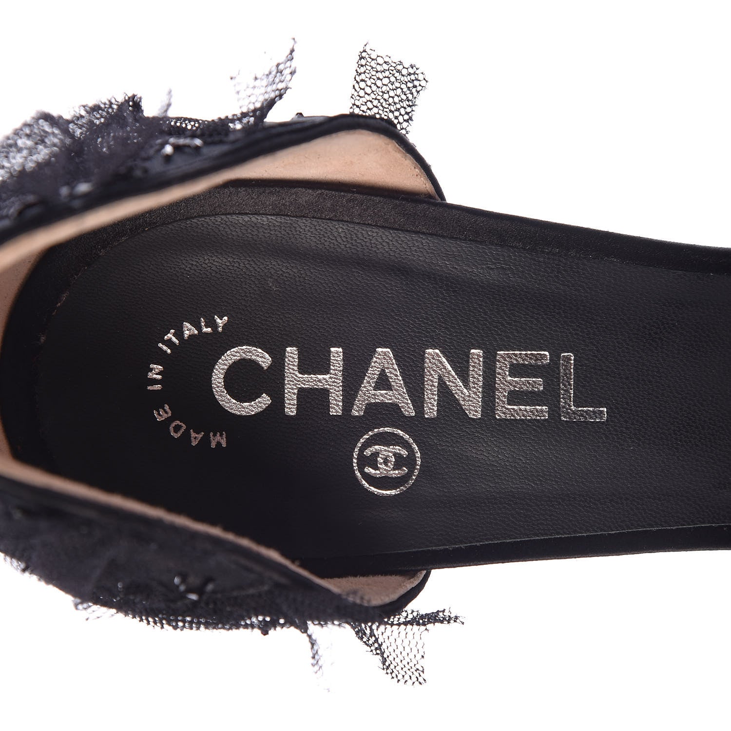 Chanel Mesh Open Toe CC Pumps 41 Black 8 of 11